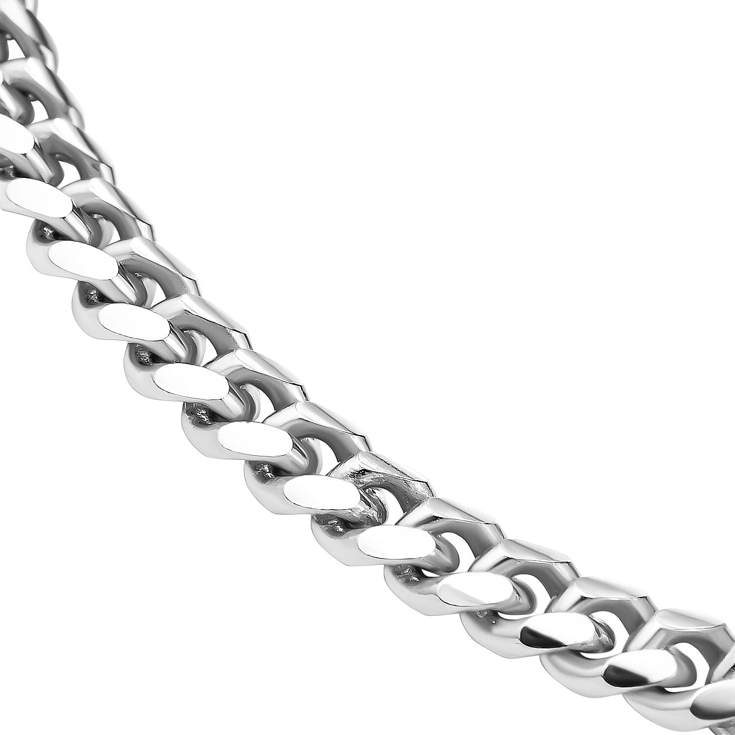 Italian Close Out - Bombe Miami Cuban Bracelet (Size - 8) Silver Wt 9.20 Grams