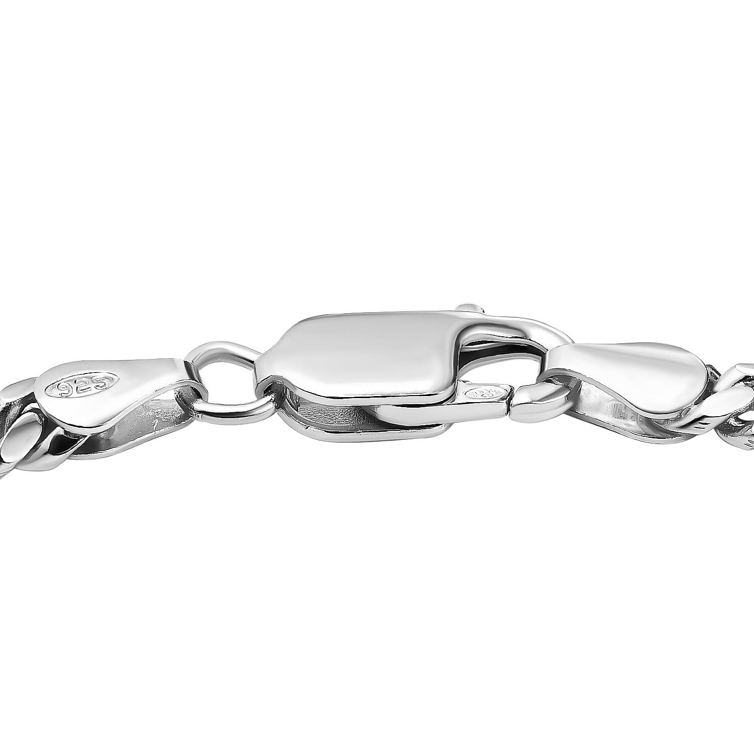 Italian Close Out - Bombe Miami Cuban Bracelet (Size - 8) Silver Wt 9.20 Grams