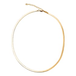  Yellow Gold Overlay Sterling Silver Necklace (Size - 16 with 2 inch Extender) with Lobster Clasp, Silver Wt. 5.38 Gms