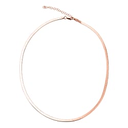Rose Gold Overlay Sterling Silver Necklace (Size - 16 with 2 inch Extender) with Lobster Clasp, Silver Wt. 5.38 Gms