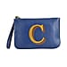  Genuine Leather Alphabet Wallet (Size 18x12x1 cm) - Navy & Navy