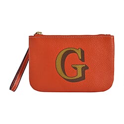  Genuine Leather Alphabet Wallet (Size 18x12x1 cm) - Navy & Navy