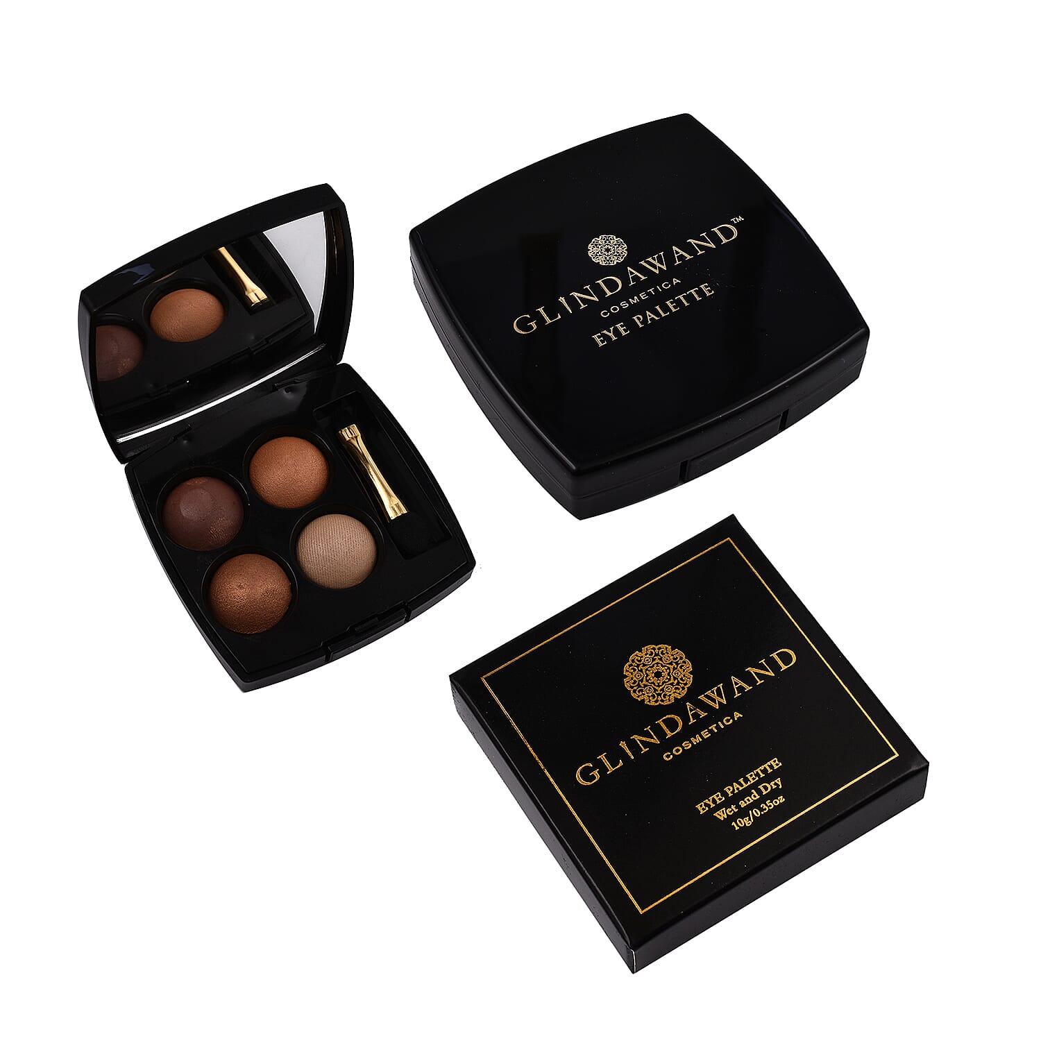 GlindaWand Daytime Look - Look 2 (1 x Sienna Eye Palette, 1 x Lucille Cheek Palette, 1 x Temperance Lipgloss & 1 x GlindaWand Makeup Bag)