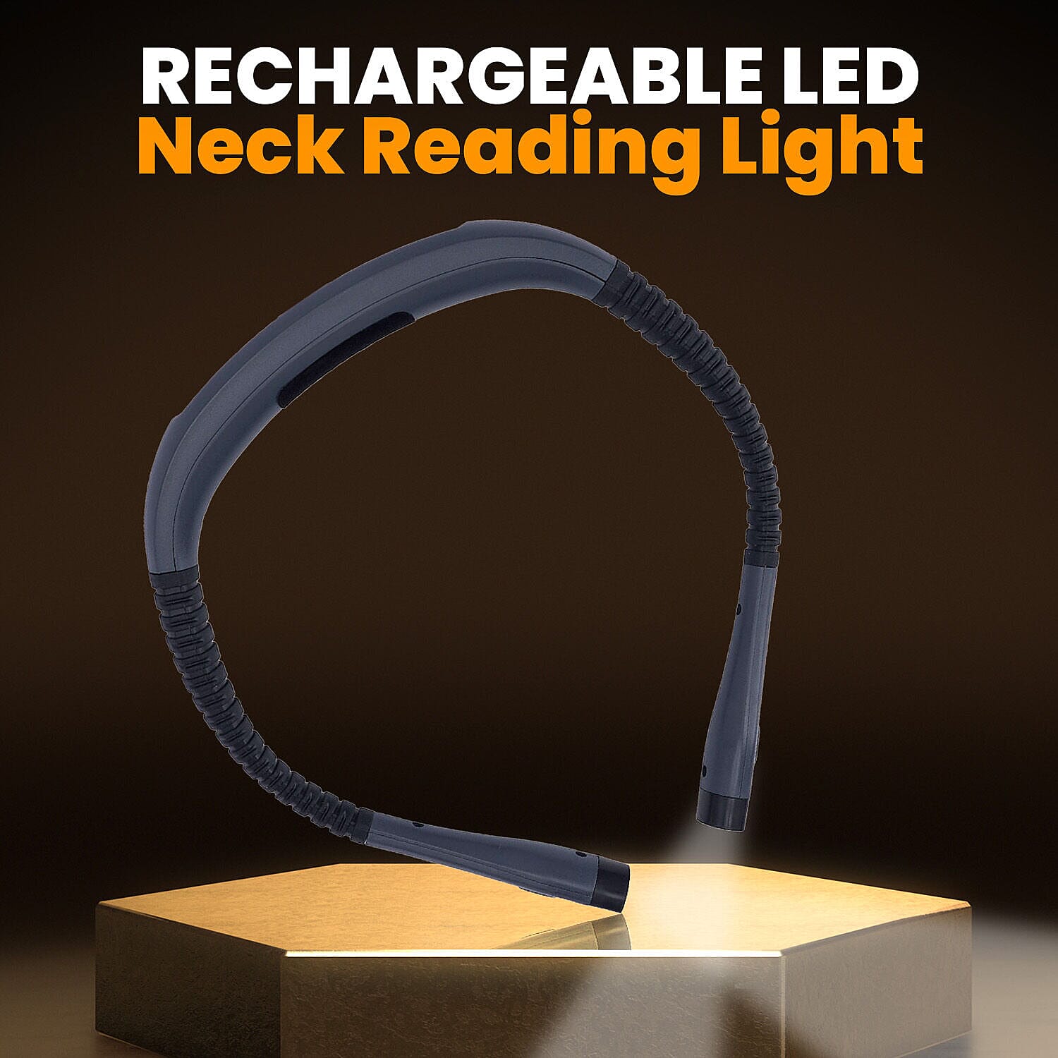 Rechargeable Led Neck Reading Light - Black