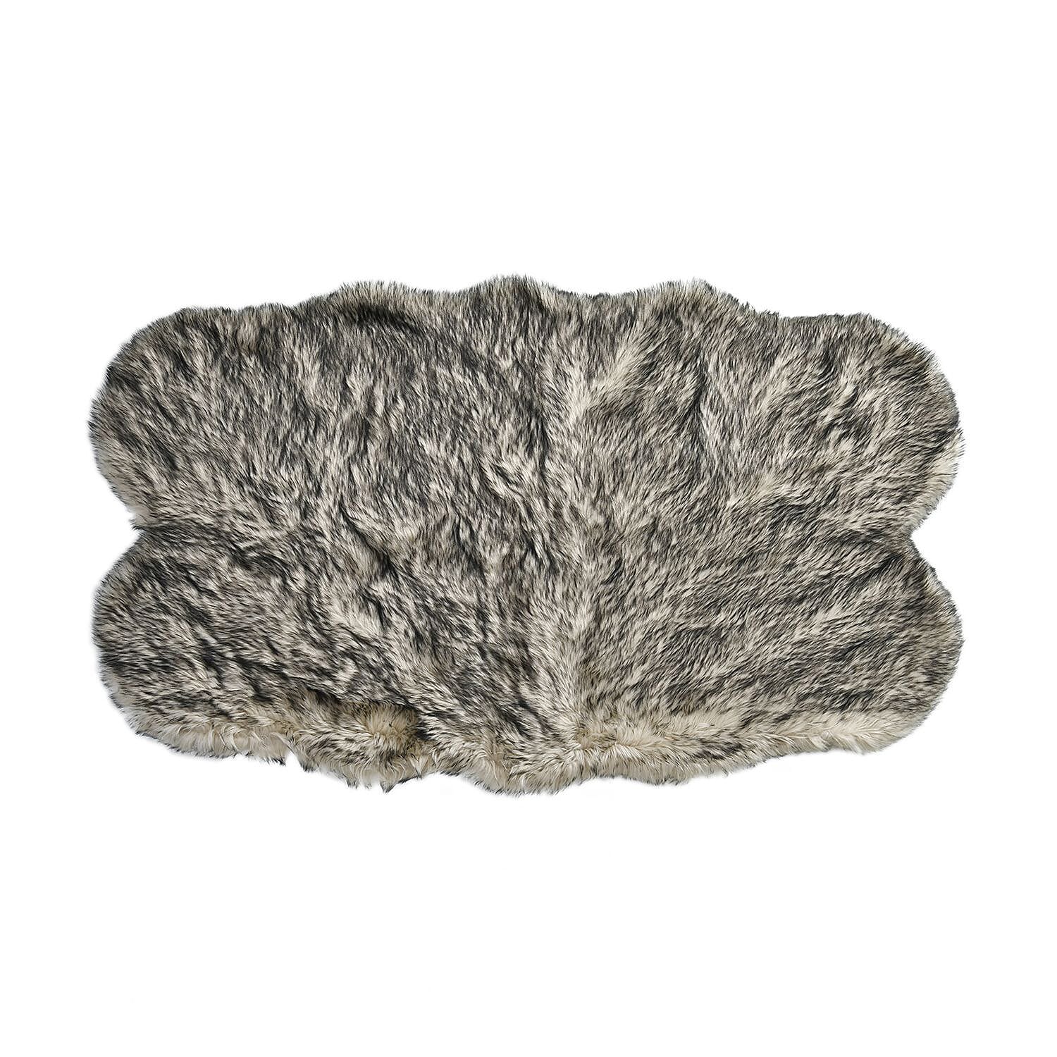 Faux Fur Large Size Rug (Size 180x100 Cm) - Black