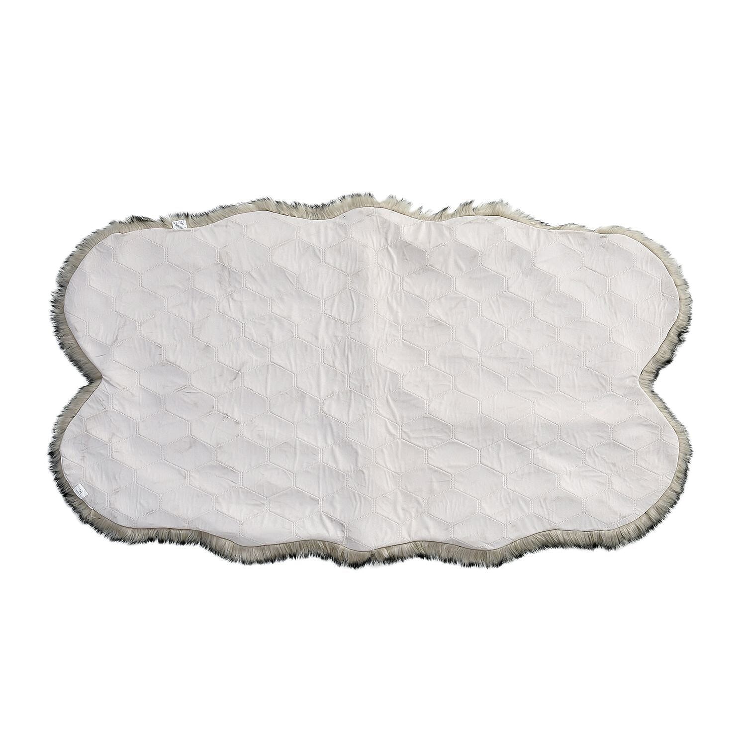 Faux Fur Large Size Rug (Size 180x100 Cm) - Black