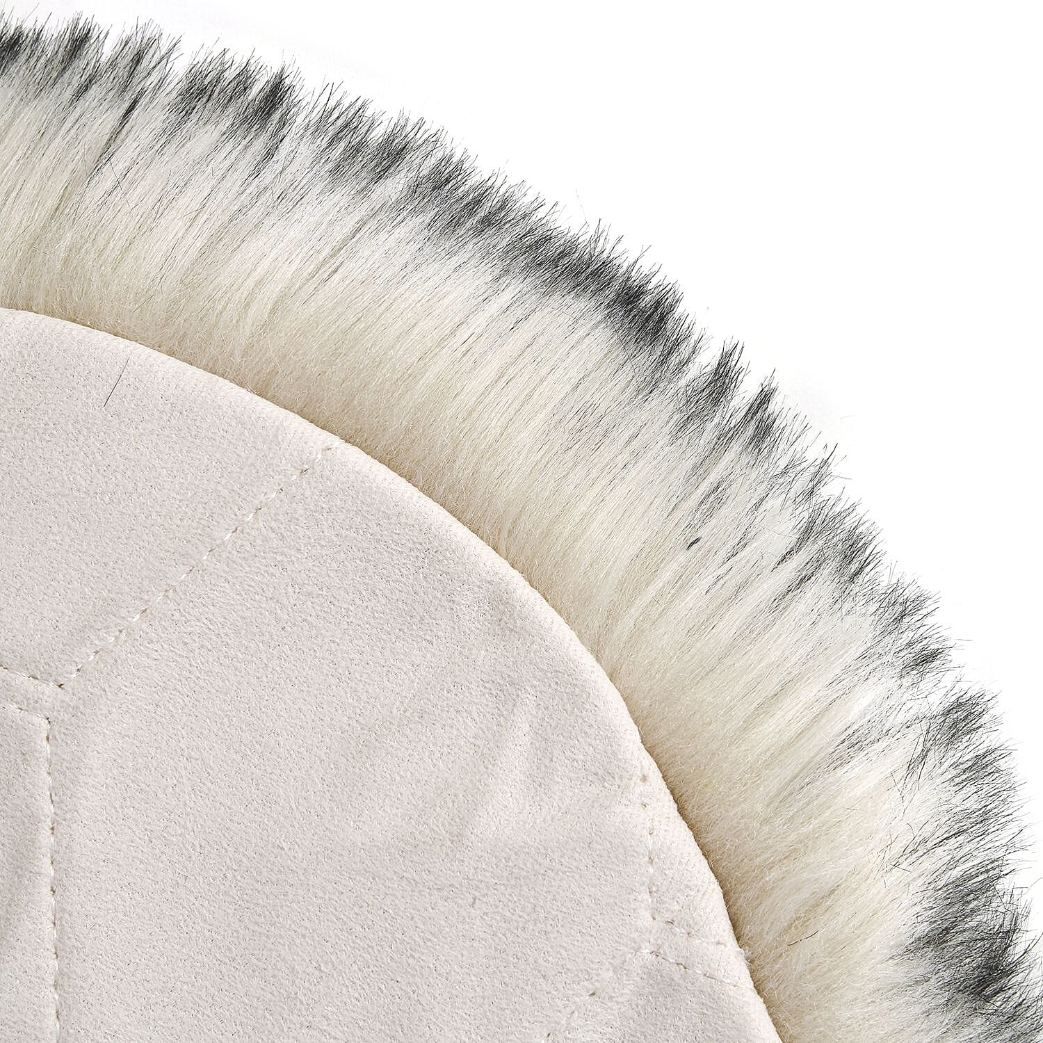 Faux Fur Tip Dyed Carpet - Light Ash & Black