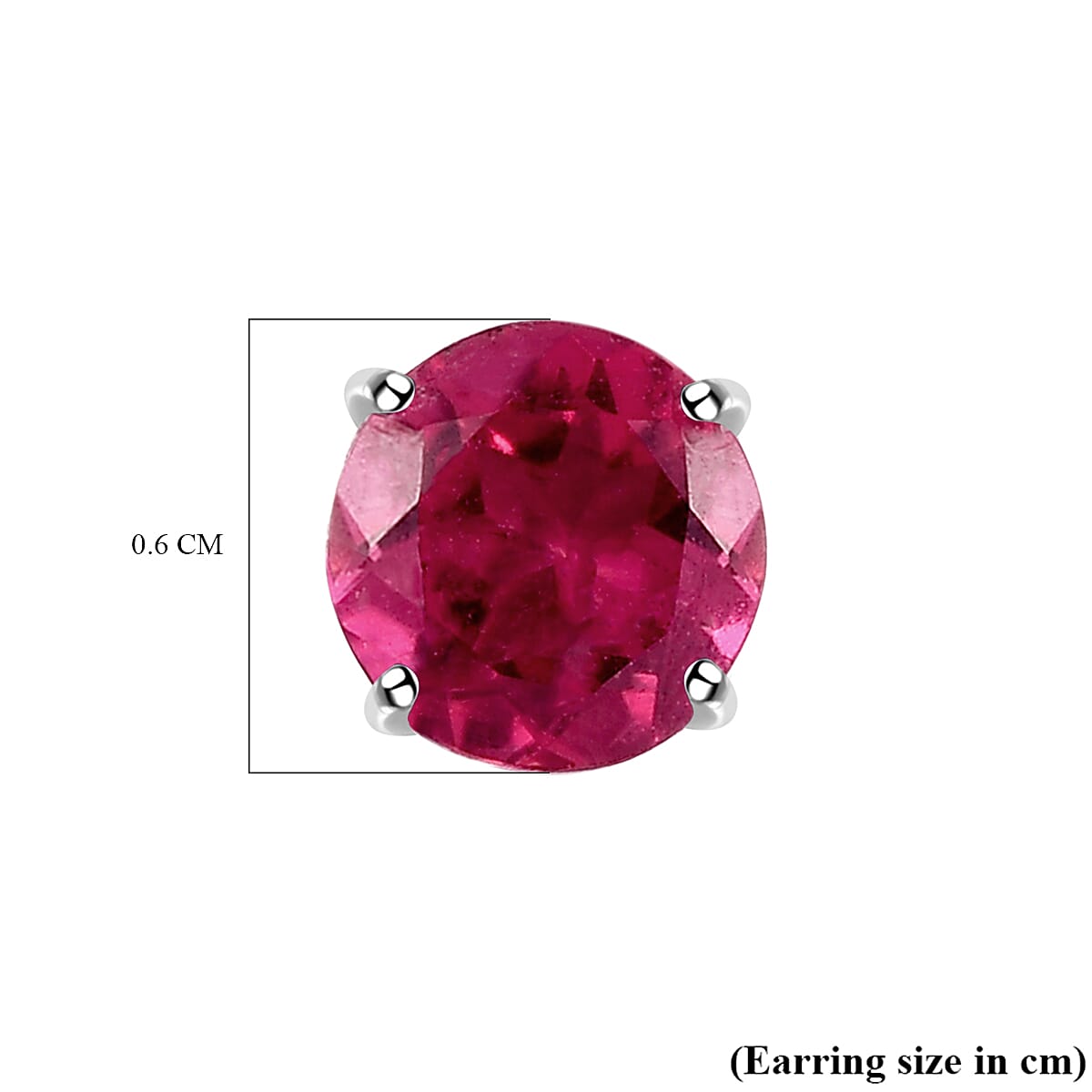 950 Platinum AAAA Rubellite Stud Earrings 1.57 Ct.
