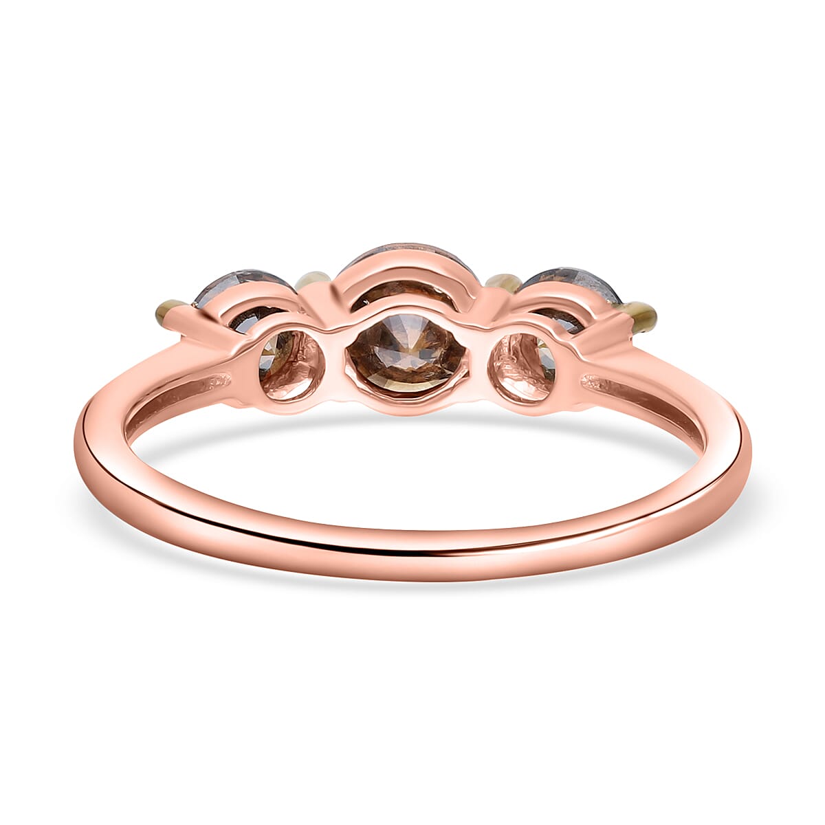 14K Rose Gold  I1-I2   Champagne Diamond  I1-I2 Ring 2.12 ct,  Gold Wt. 2.54 Gms  1.970  Ct.