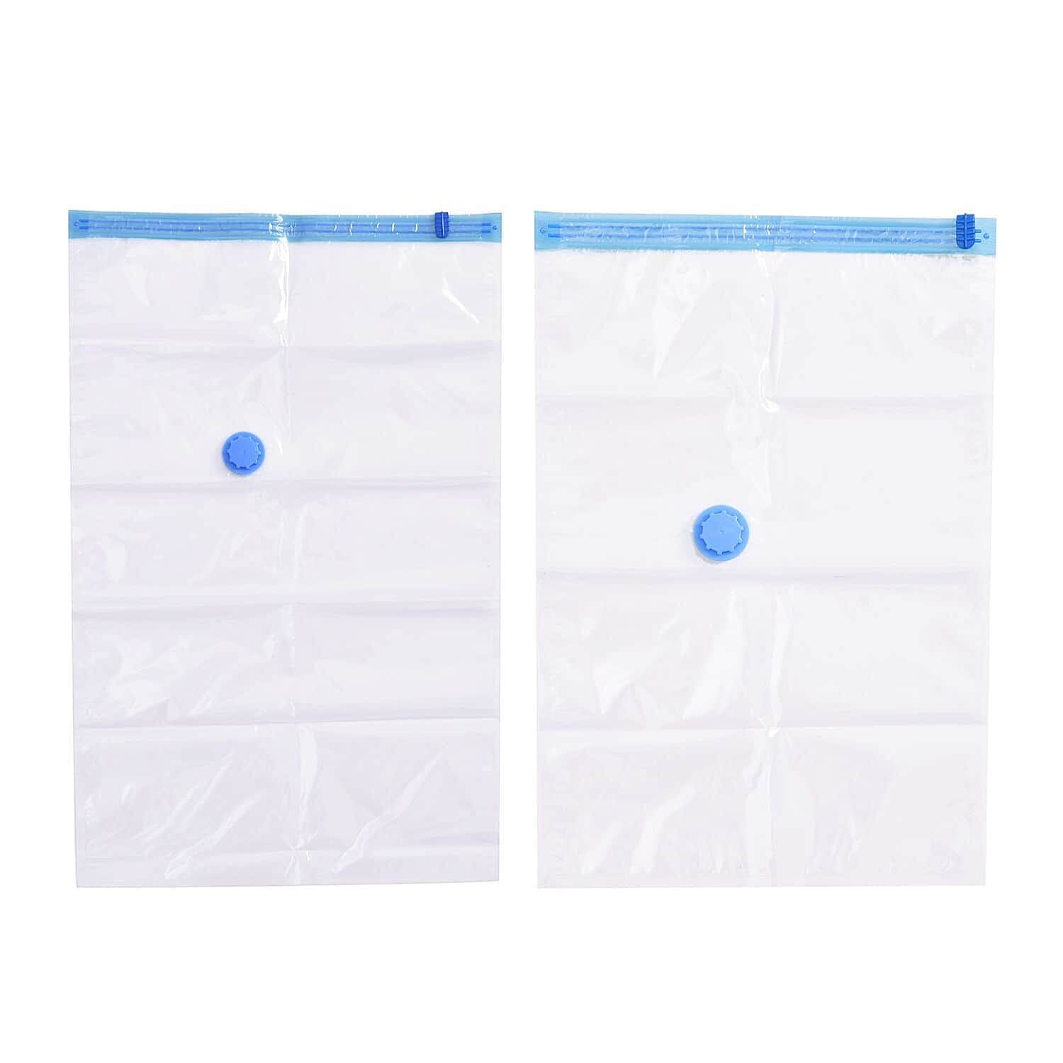5 Piece Vacuum Compression Storage Bags (Size 27x19 & 19x15 inch) with Hand Pump