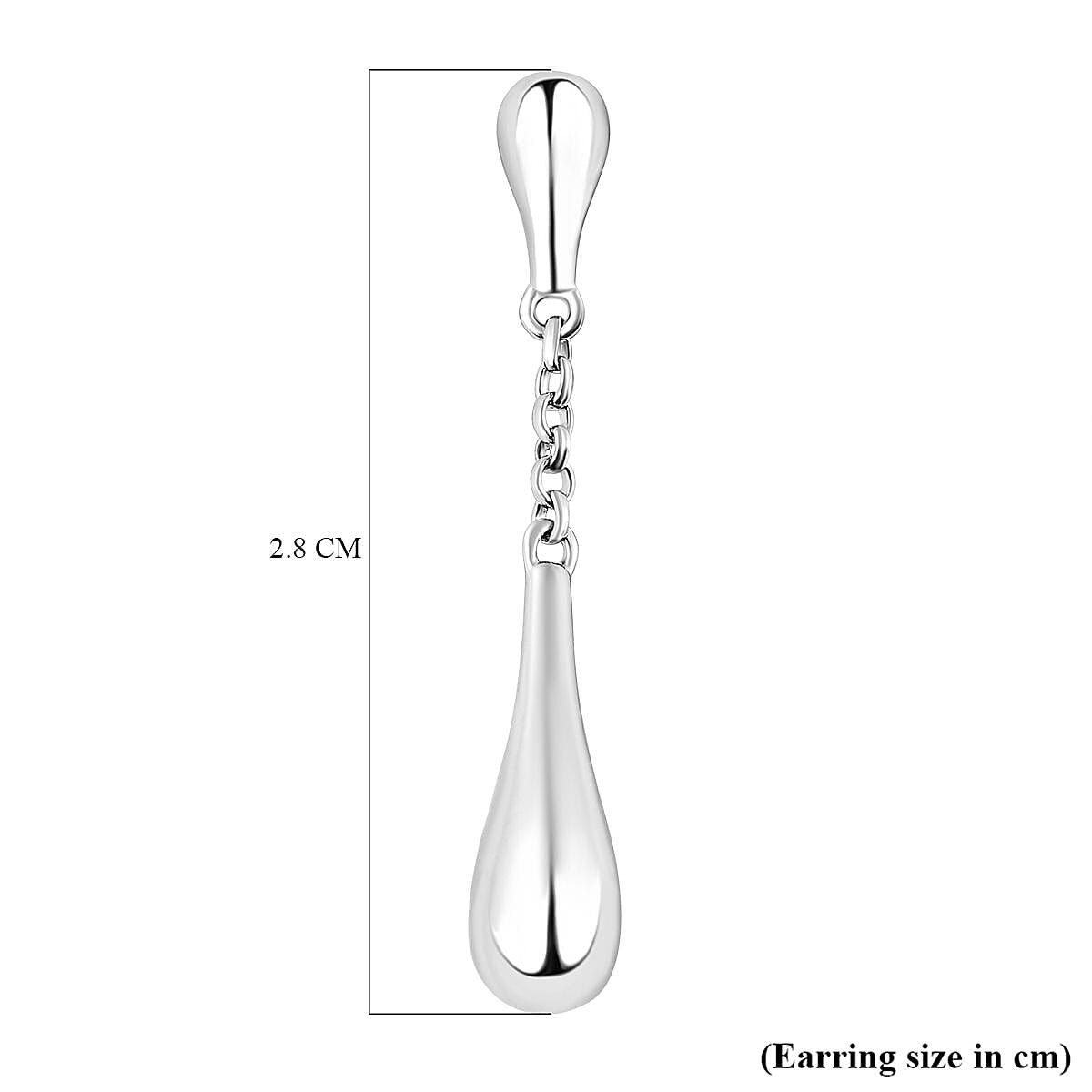 LucyQ Drip Collection - Rhodium Overlay Sterling Silver Dangling Earrings (With Push Back)