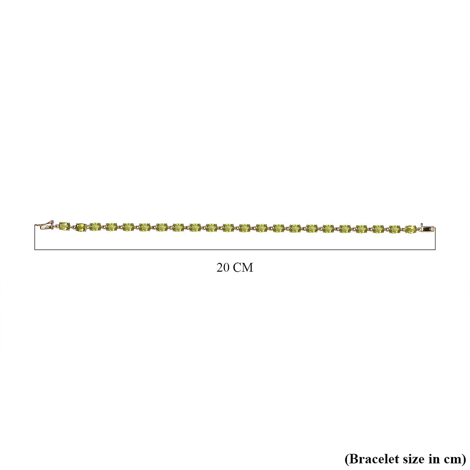 Closeout Deal - 14K Yellow Gold AAA Sphene Bracelet (Size - 7.5) 11.10 Ct. Closeout Deal - 14K Yellow Gold AAA Sphene Bracelet (Size - 7.5) 11.10 Ct.