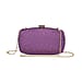 Crystal Decorative Clutch Bag with Long Chain Strap (Size 19x11x4 cm)  - Lilac