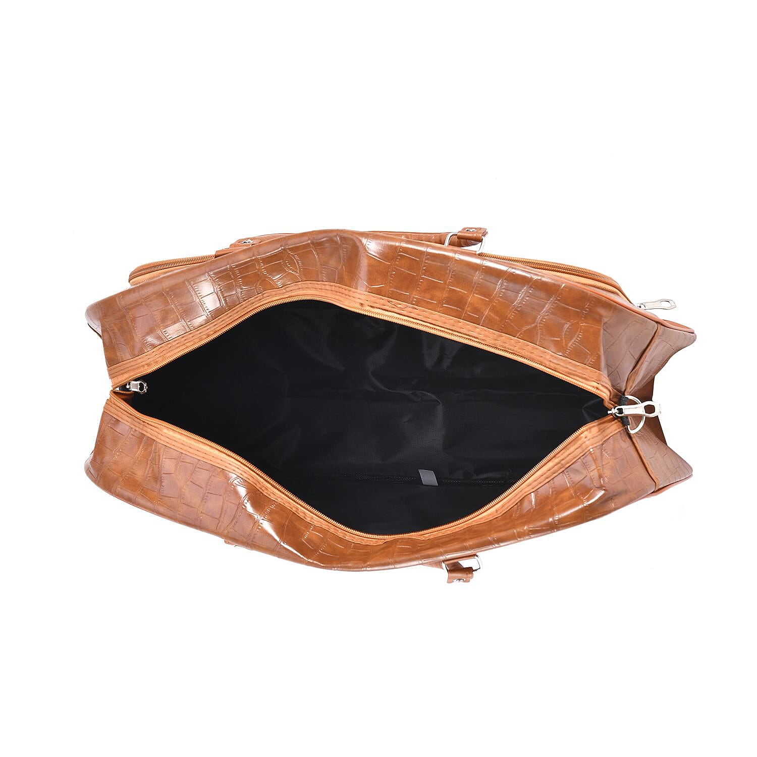 Passage PU Croc Pattern Travel Bag (Size 55x21x34 cm) - Tan - Brown