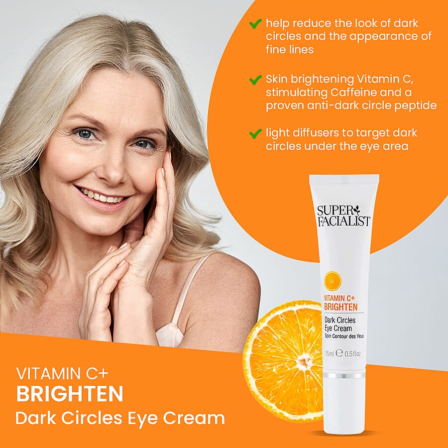 Super Facialist 15ml Vitamin C Eye Cream Dark Circles