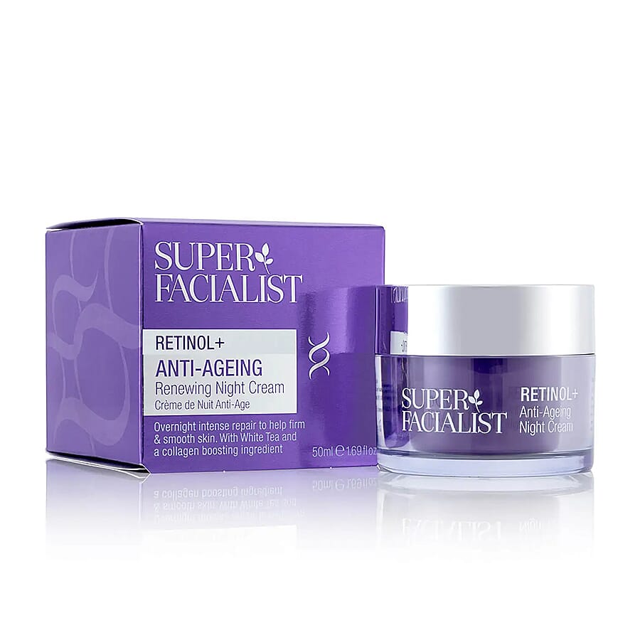 Super Facialist 50ml Retinol Night Cream Anti-Ageing Renewing