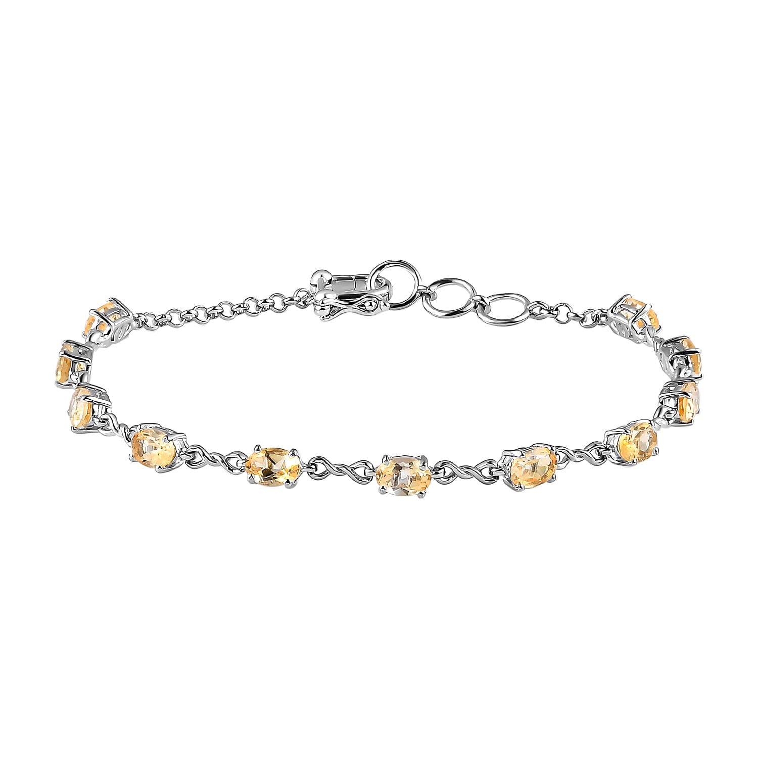 Silver on sale bracelet citrine