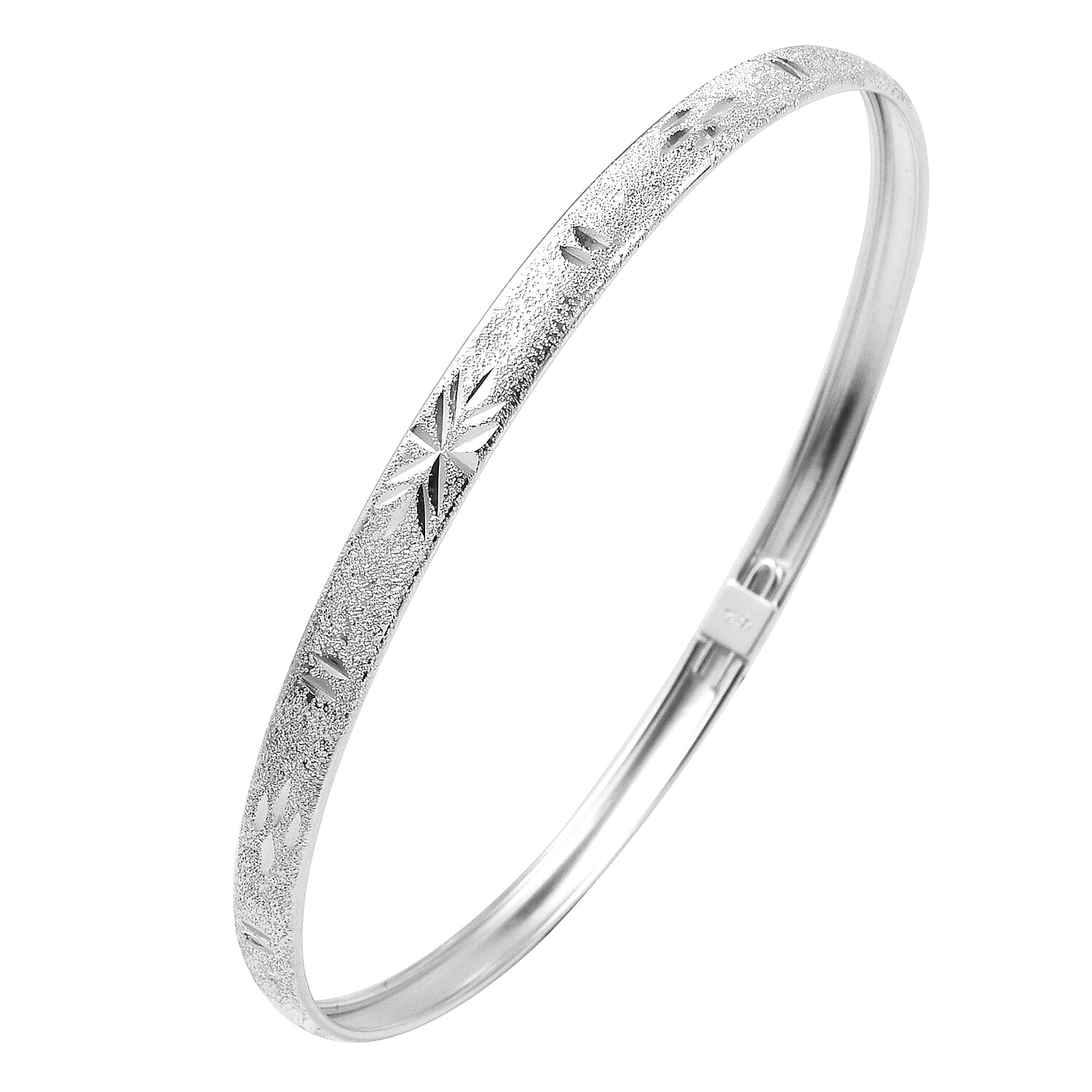 Sterling Silver Bangle (Size 8 With Clasp)