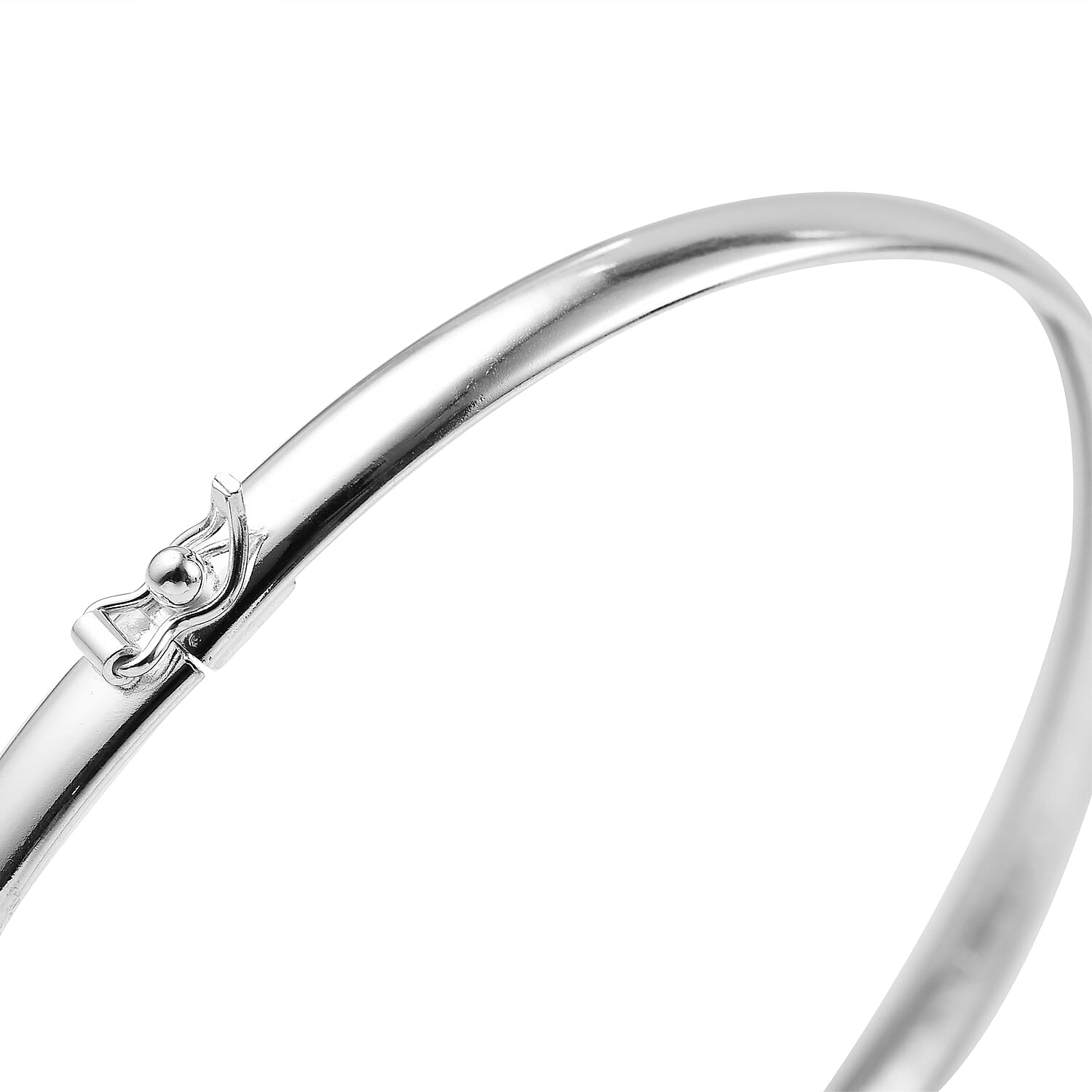 Sterling Silver Bangle (Size 8 With Clasp)