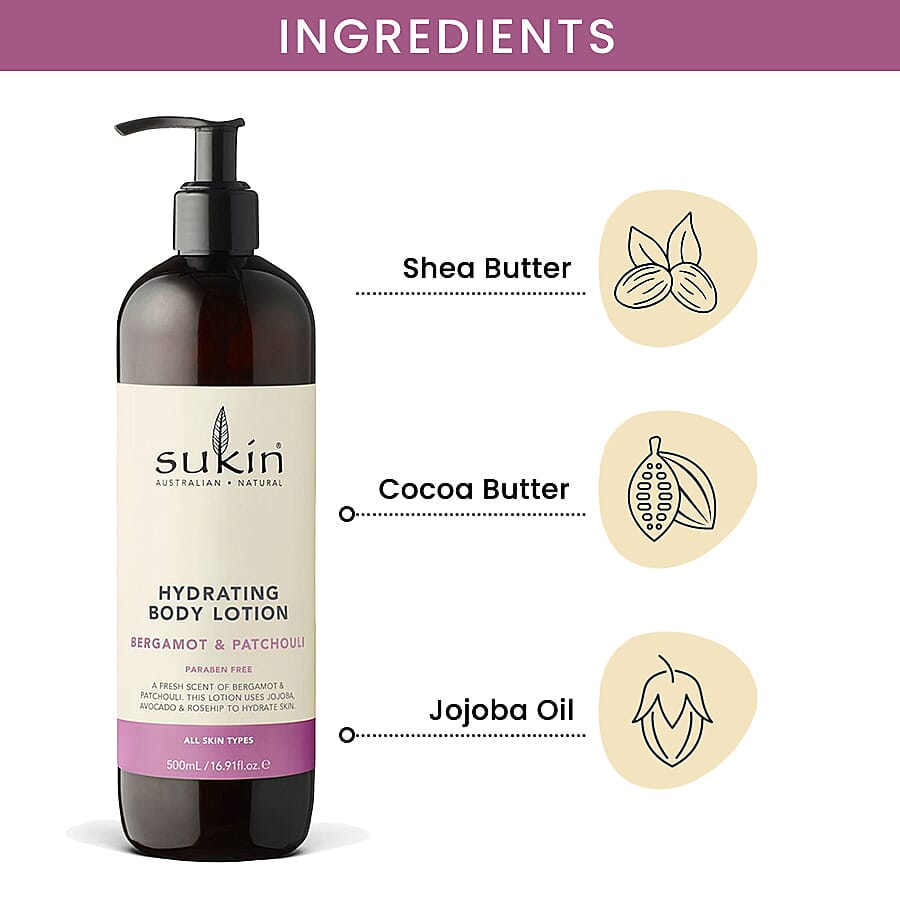 Sukin-Bergamot & Patchouli Body Lotion - 500ml