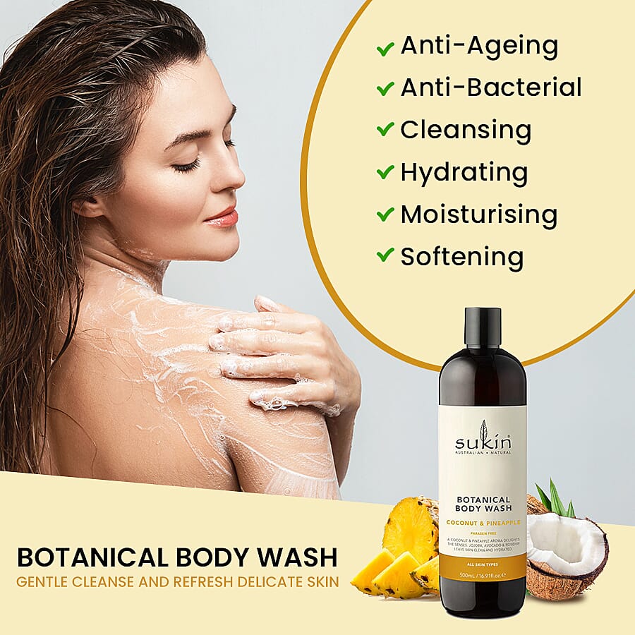 Sukin-Pineapple & Coconut Body Wash - 500ml