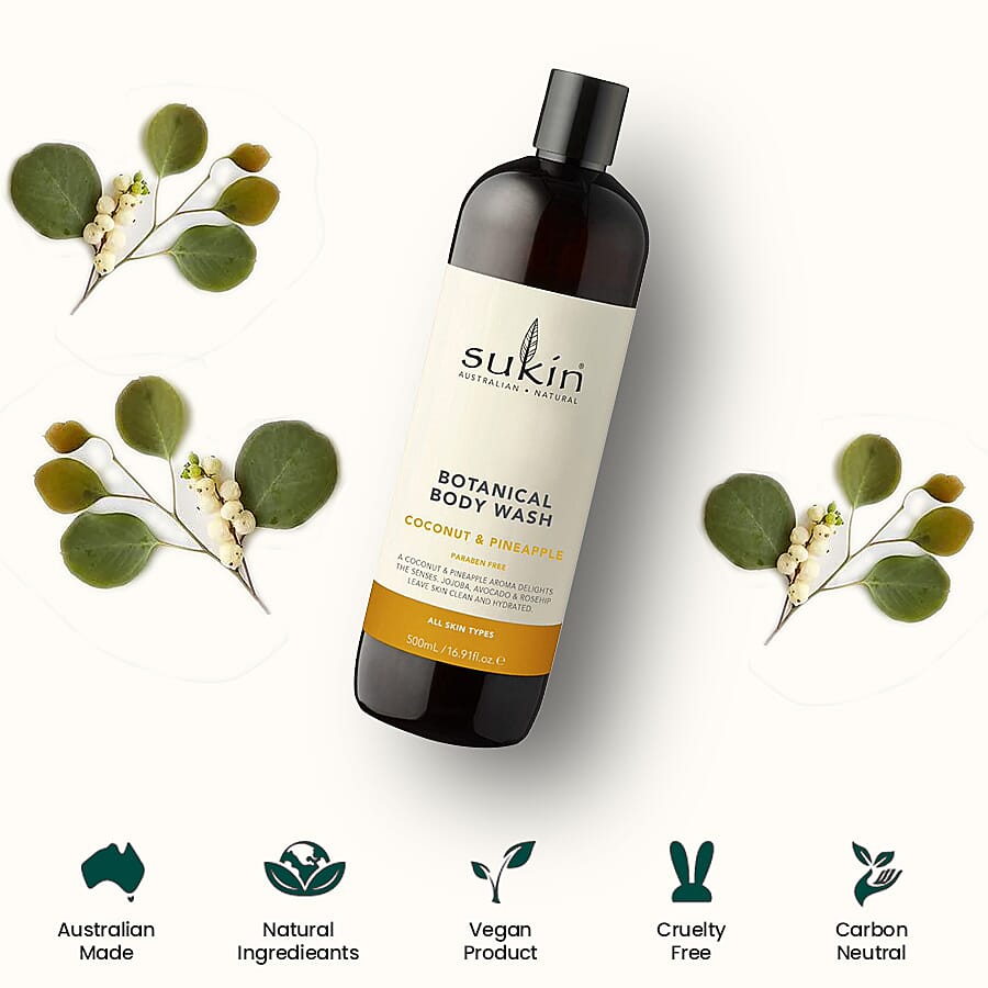 Sukin-Pineapple & Coconut Body Wash - 500ml