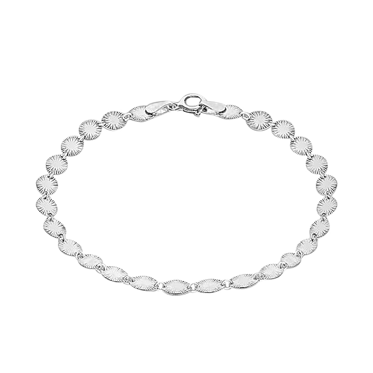 Hatton Garden Close Out - Sterling Silver Star Burst Bracelet (Size - 7.5)