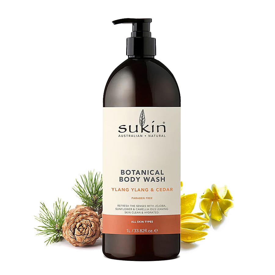 Sukin-Ylang Ylang & Cedar Body Wash - 1 Litre
