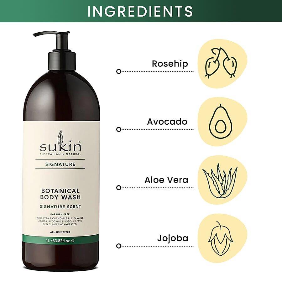 Sukin-Signature Body Wash - 1 Litre