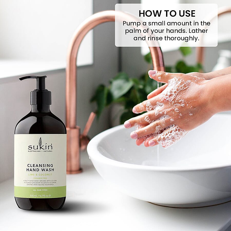 Sukin-Cleansing Hand Wash Lime & Coconut Handwash - 500ml