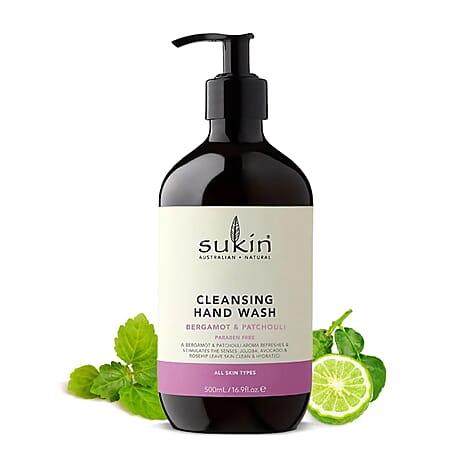 Sukin-Cleansing Hand Wash Bergamot & Patchouli - 500ml