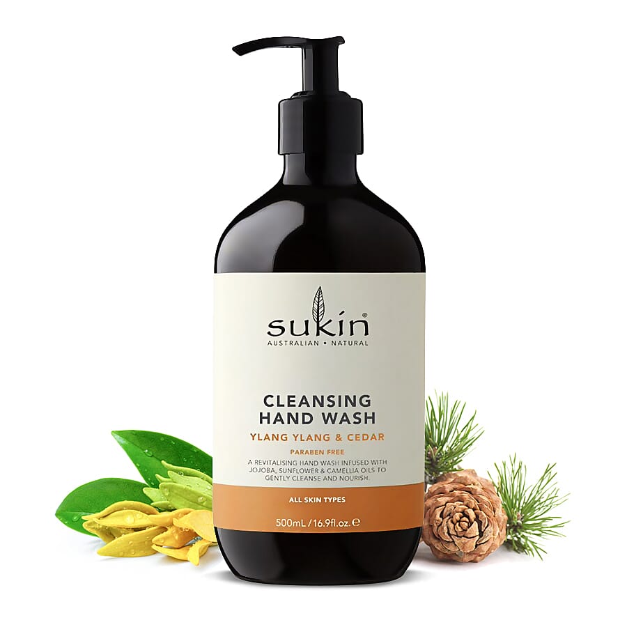 Sukin-Cleansing Hand Wash Pump Ylang Ylang & Cedar - 500ml