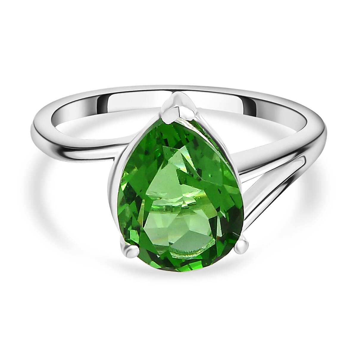 Helenite Solitaire Ring in Sterling Silver 2.30 Ct.