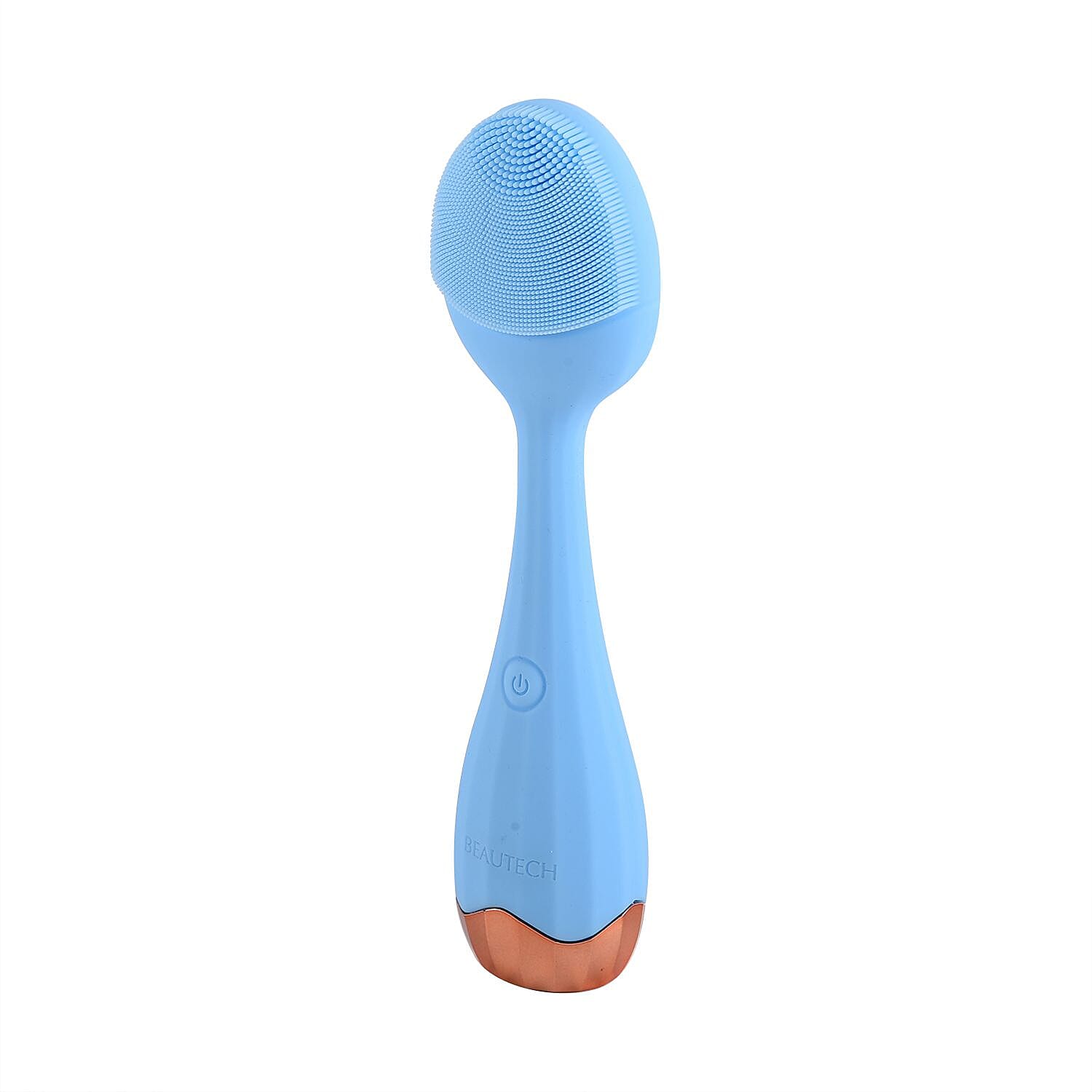 Waterproof Silicone Facial Cleansing Brush - Light Blue (With 4 Speeds - USB Charger)