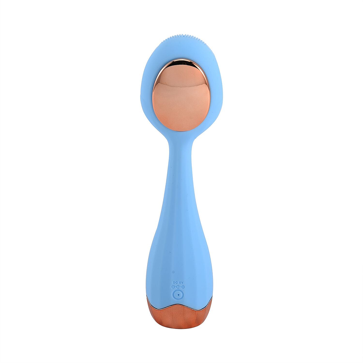 Waterproof Silicone Facial Cleansing Brush - Light Blue (With 4 Speeds - USB Charger)
