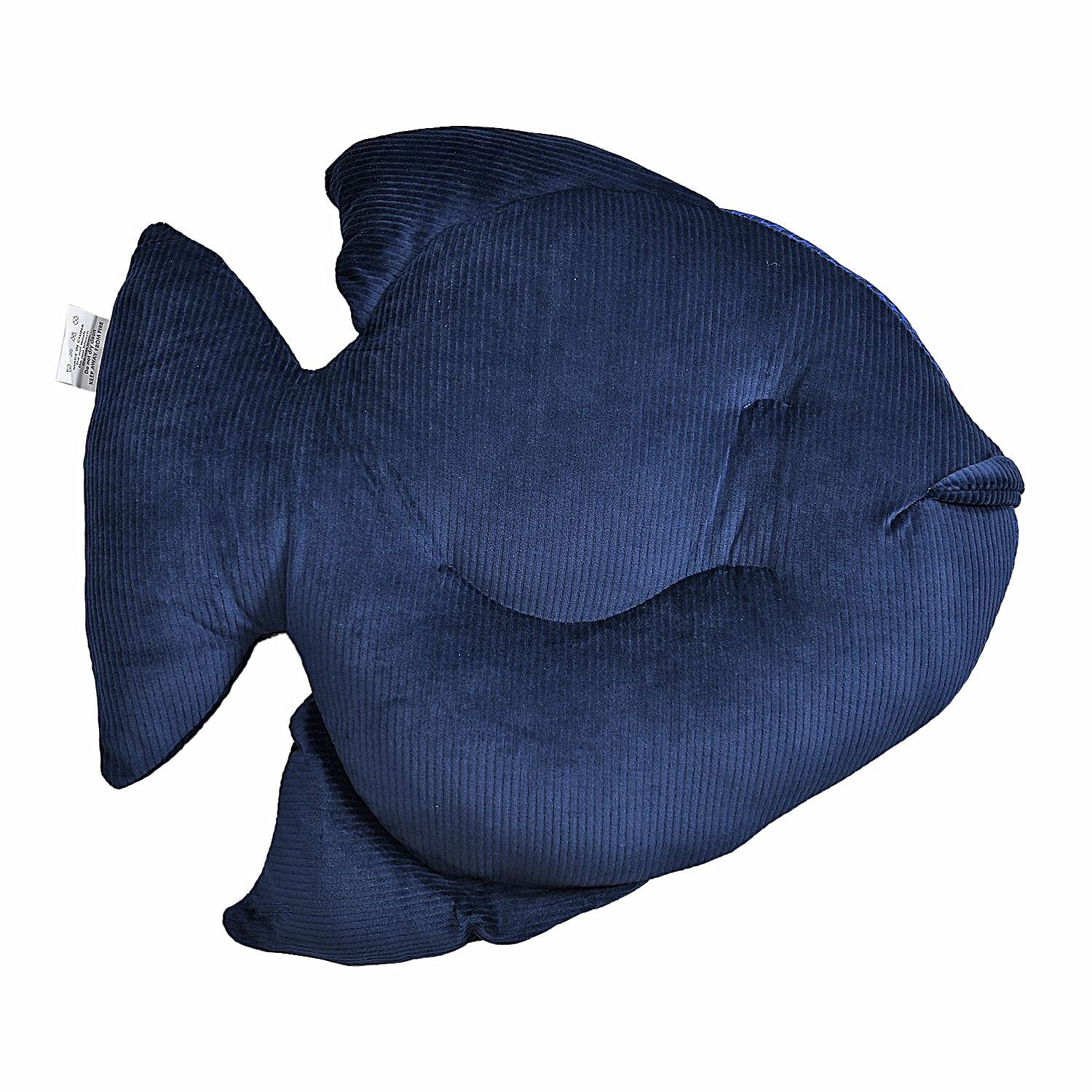 Back Support - Woven Fish Shaped Cushion (Size 40x48 Cm) - Navy