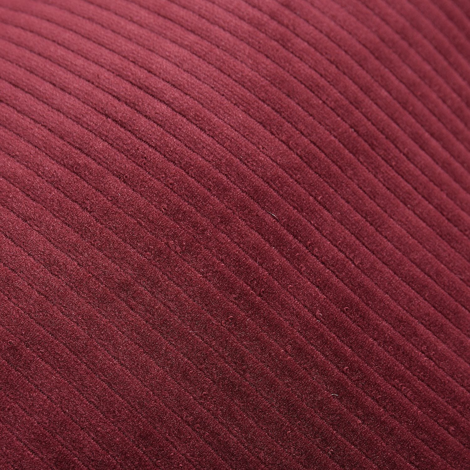 Back Support - Woven Sting Ray Shaped Cushion (Size 40x48 Cm) - Grey - Wine Red