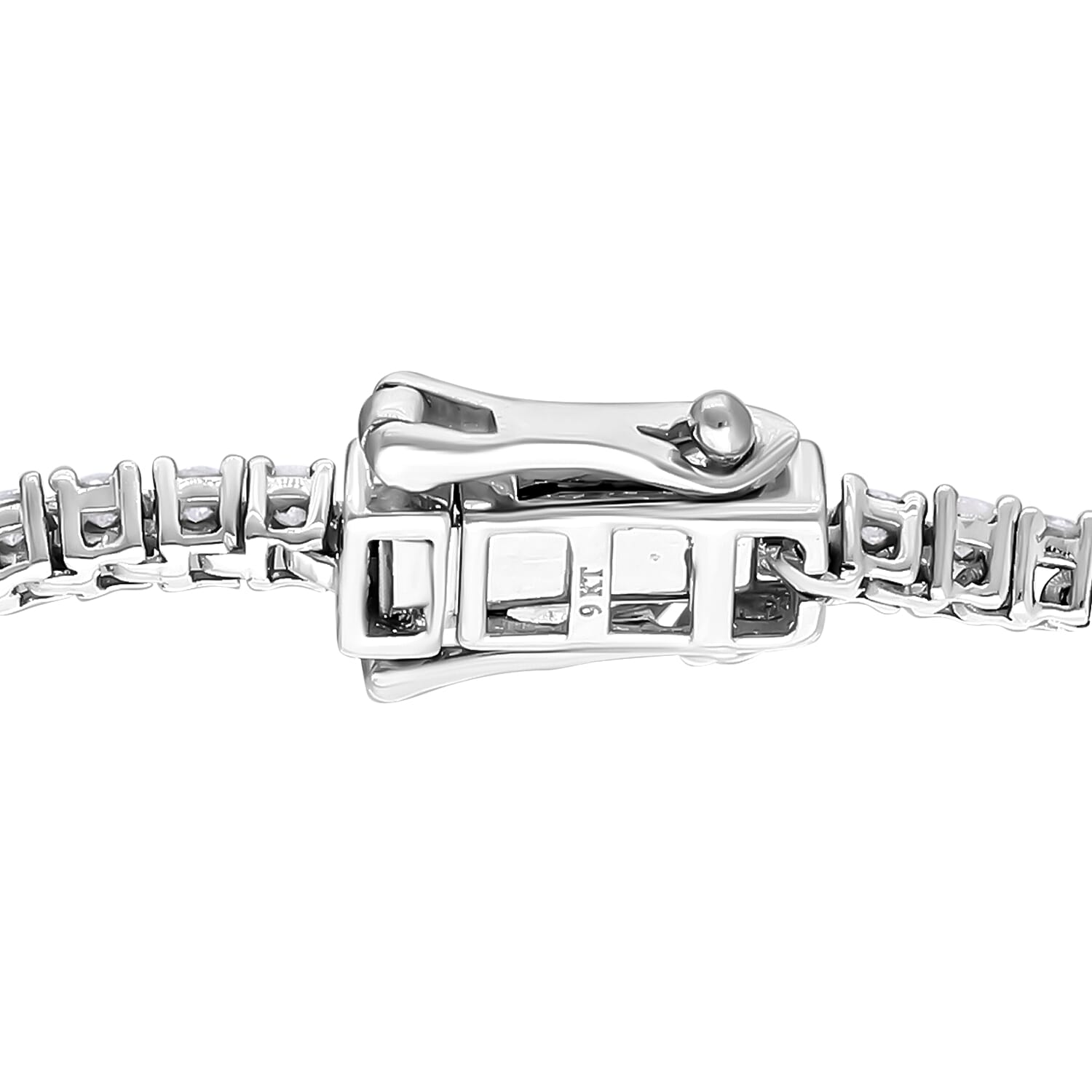 9K White Gold  SGL Certified Diamond (I3/ G-H) Bracelet (Size - 7) 2.00 Ct, Gold Wt. 6.08 Gms