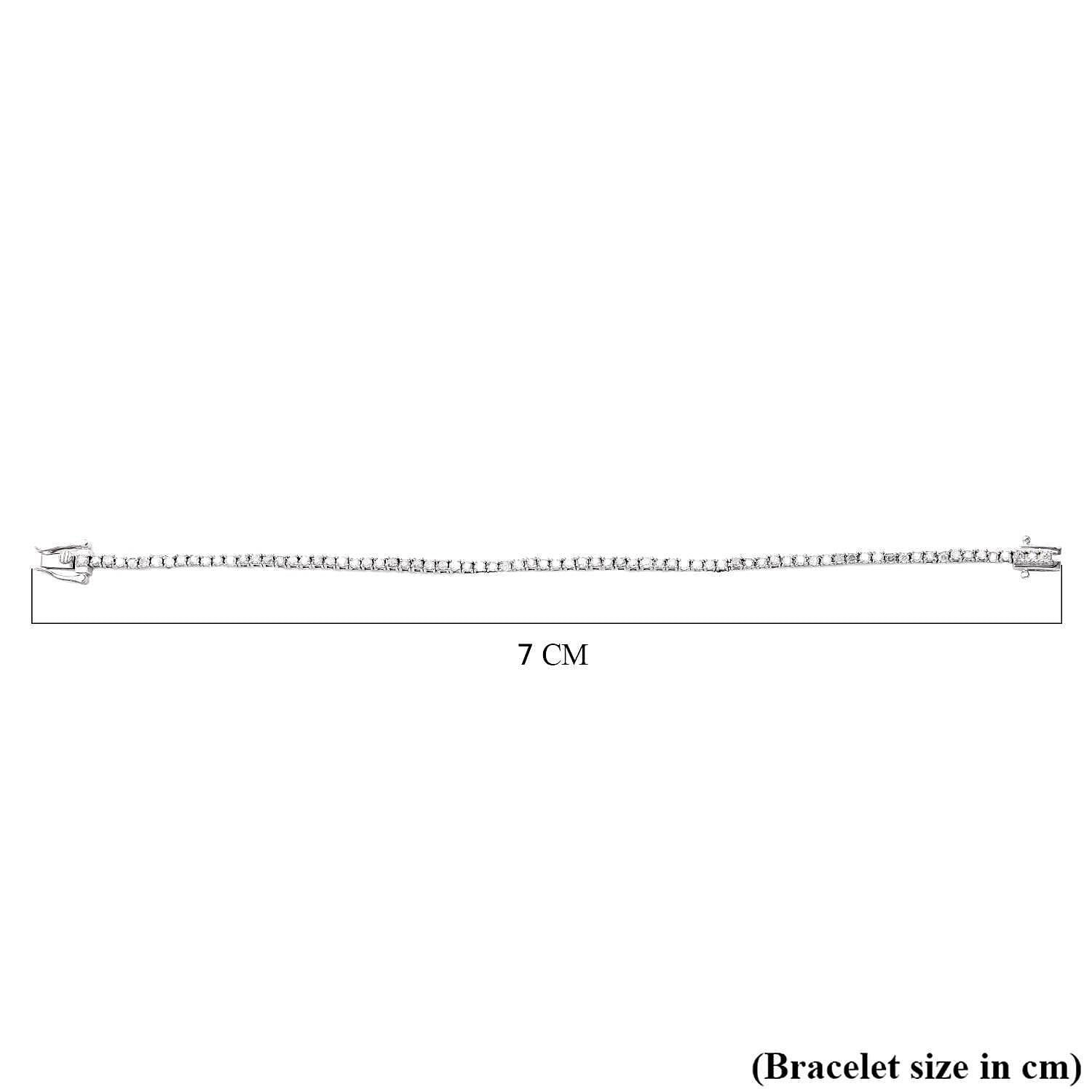 9K White Gold  SGL Certified Diamond (I3/ G-H) Bracelet (Size - 7) 2.00 Ct, Gold Wt. 6.08 Gms