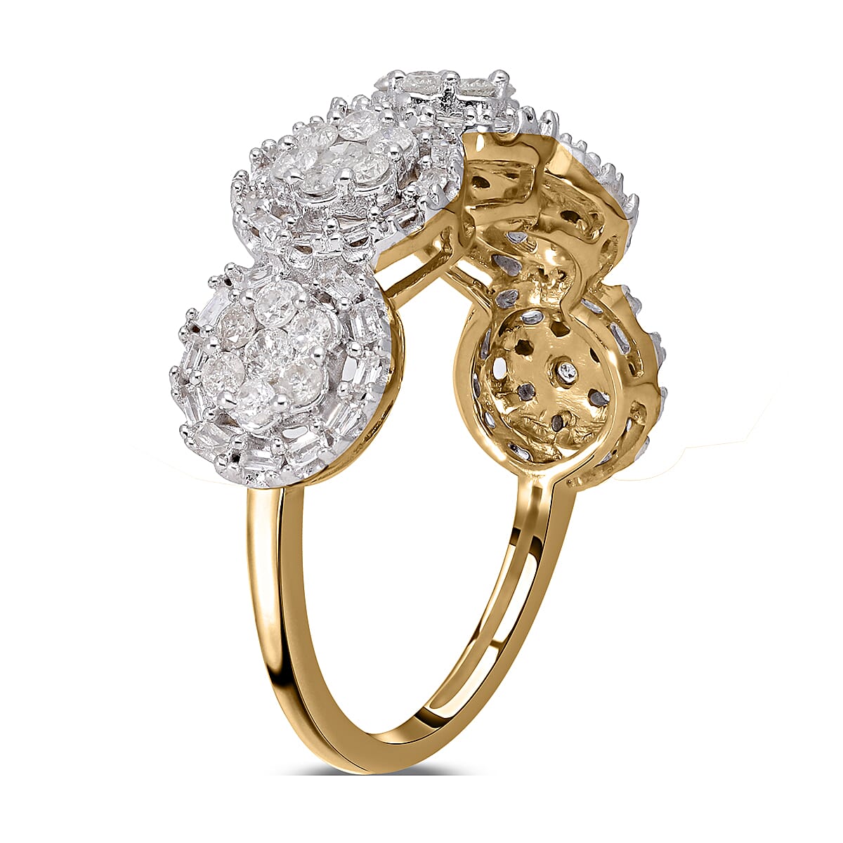 Close Out Deal - 9K Yellow Gold SGL Certified Diamond (I1-I2 -G-H) Ring 1.02 Ct