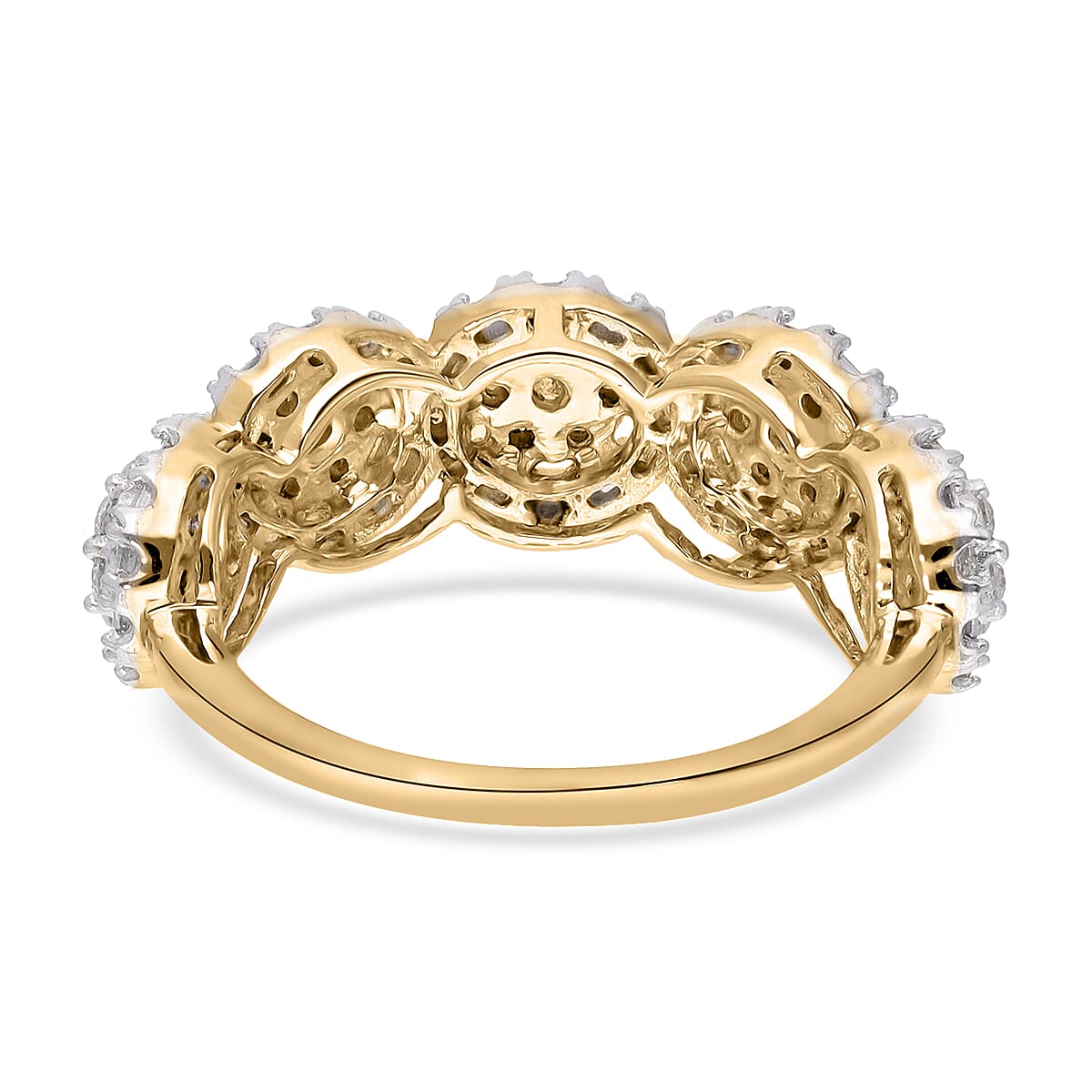 Close Out Deal - 9K Yellow Gold SGL Certified Diamond (I1-I2 -G-H) Ring 1.02 Ct