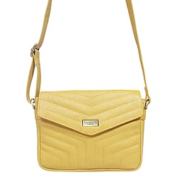 Genuine Leather Crossbody Bag (Size 23x18x5 cm) - Black