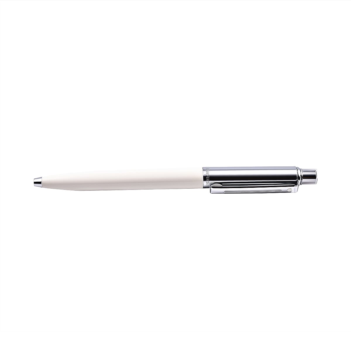 Close Out Deal - Sheaffer Ballpoint Pen White and Metallic Finish In Gift Box