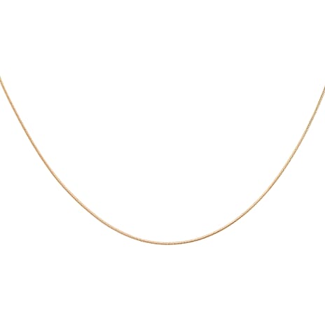 9K Yellow Gold Mini Round Snake Chain 20 Inch