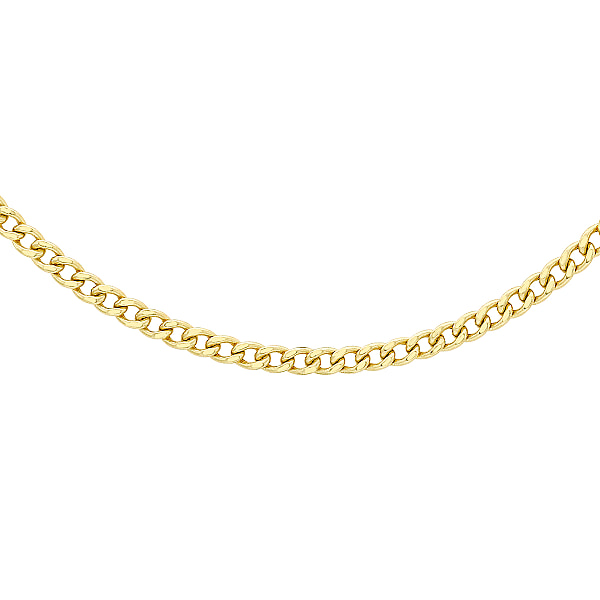 9K Yellow Gold Curb Chain 20 Inch - 7078106 - TJC