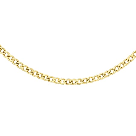 9K Yellow Gold Curb Chain 24 Inch