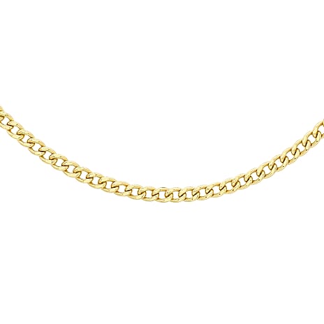 9K Yellow Gold Curb Chain 24 Inch 9K Yellow Gold Curb Chain 24 Inch
