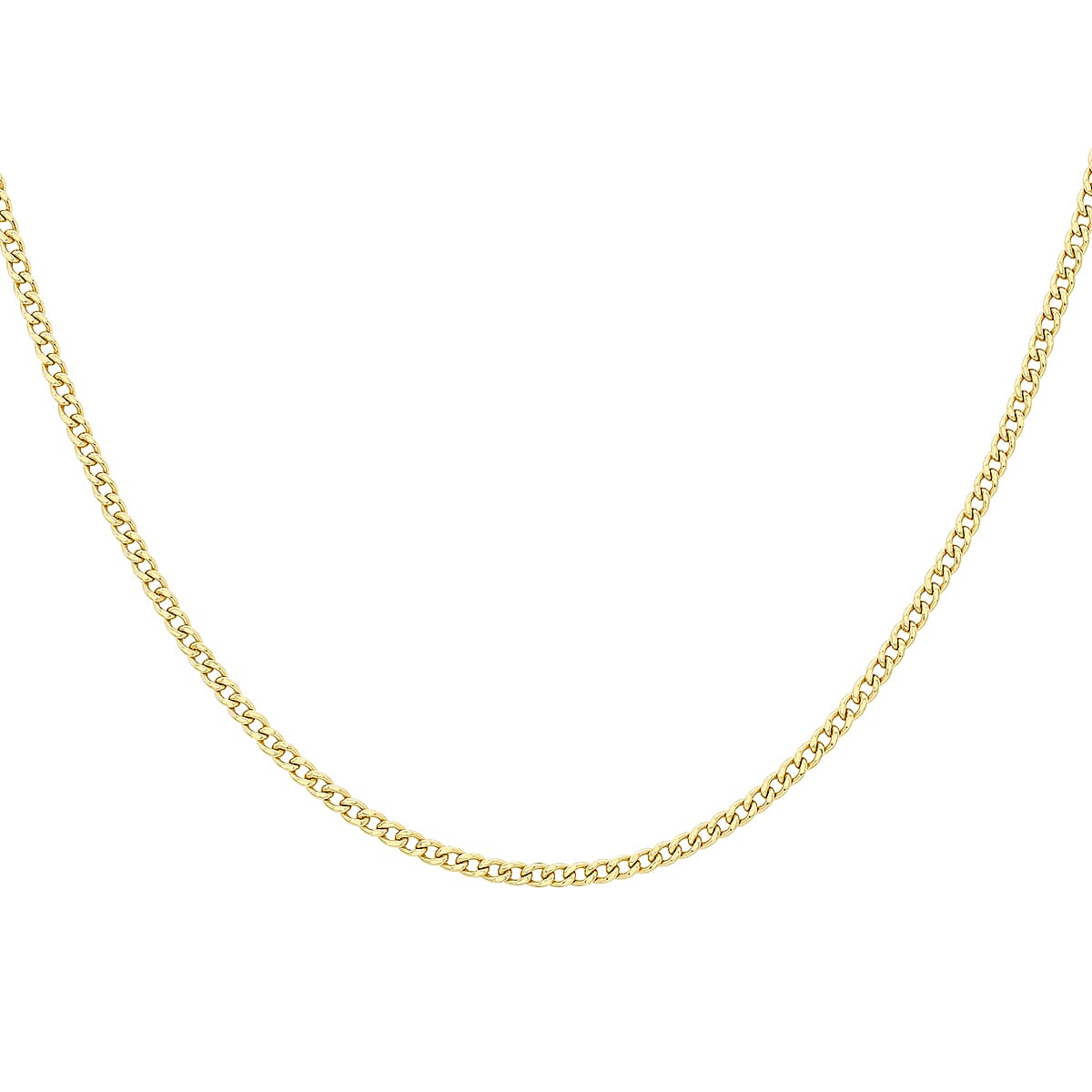 9K Yellow Gold Curb Chain 30 Inch