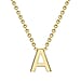 9K Yellow Gold 3.5mm X 5mm 'R' Initial Adjustable Necklace 15 to 17 Inch