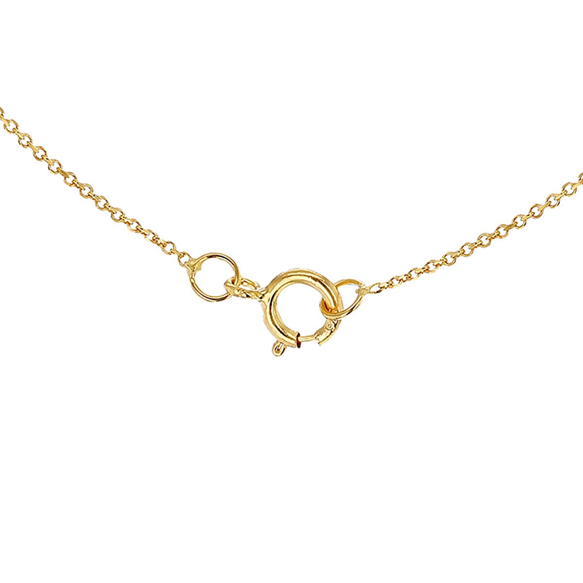 9K Yellow Gold 4mm X 4.5mm A Initial Adjustable Necklace 15-17 Inch